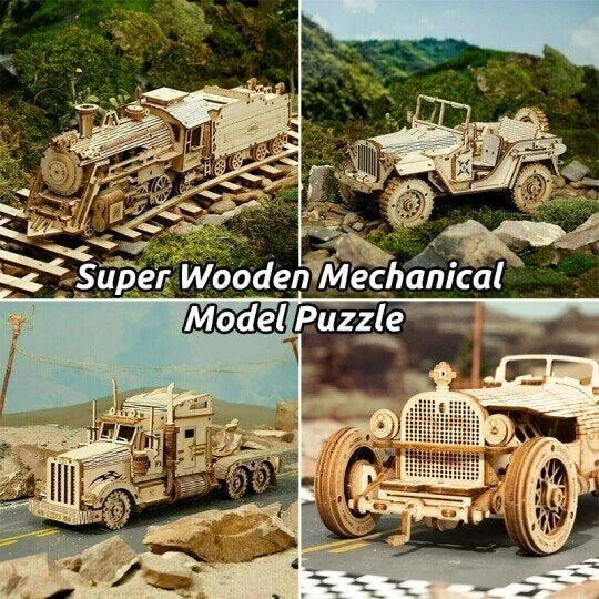 🦉Super Wooden Mechanical Model Puzzle Set