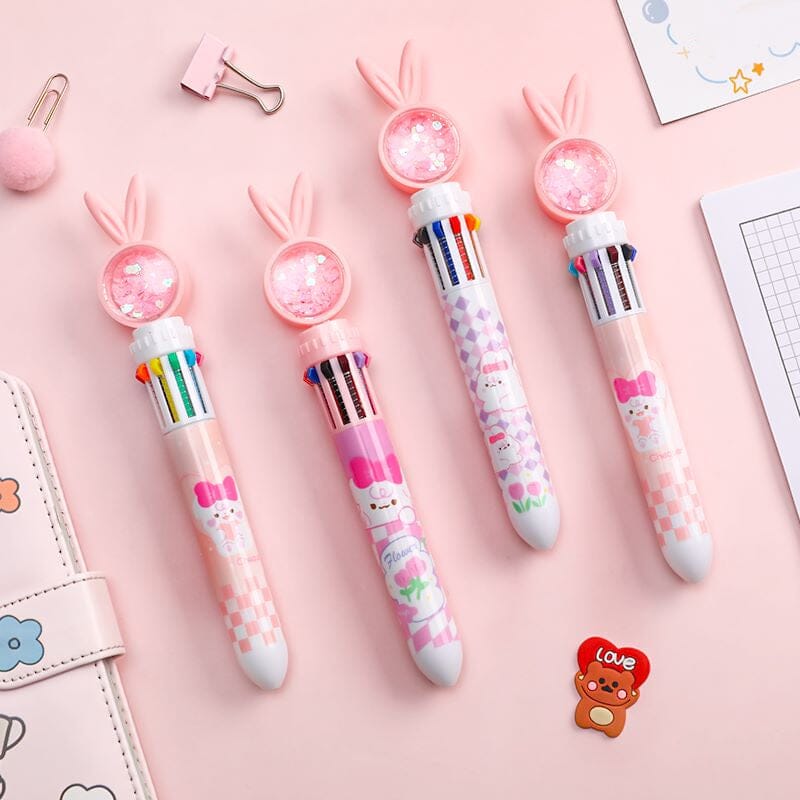 10 Colors Cartoon Rabbit Ballpoint Pens - 🐰Easter Gift