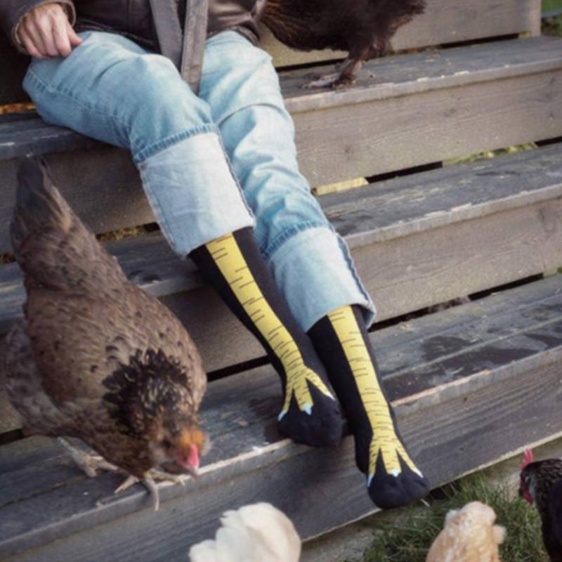 Crazy Funny Chicken Legs Knee-High Socks