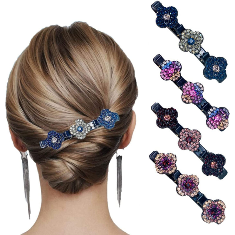 Three Flower Side Hair Clip