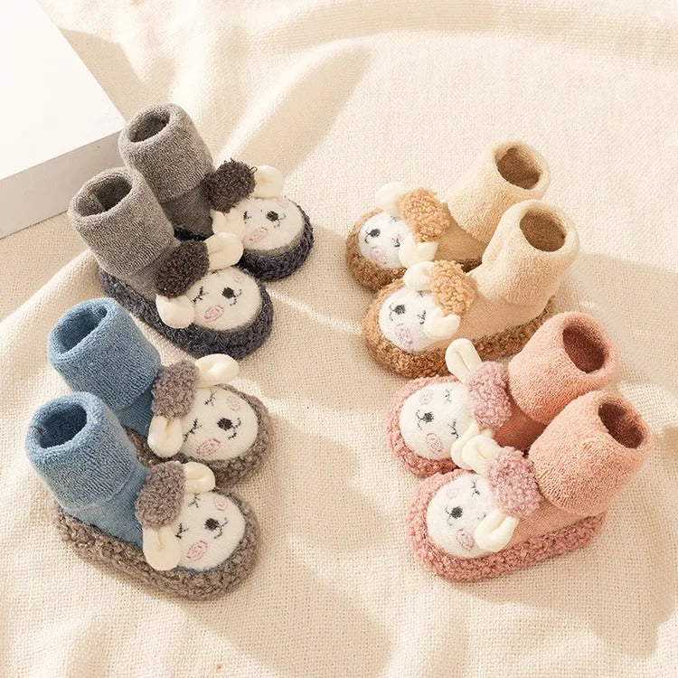 Baby Warm Floor Socks Cartoon Plush Cotton Toddler Shoes