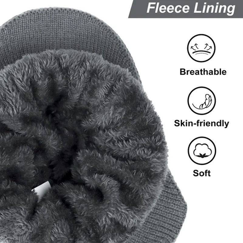 Winter Outdoor Riding Elastic Warm Ear Protection Knitted Hat for Men