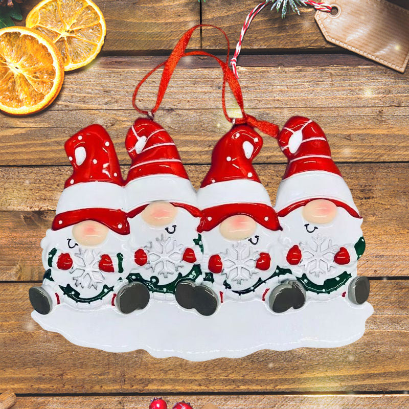 4 Names-Custom Family Christmas Xmas Tree Decoration Ornament with Name-Dwarfs Family