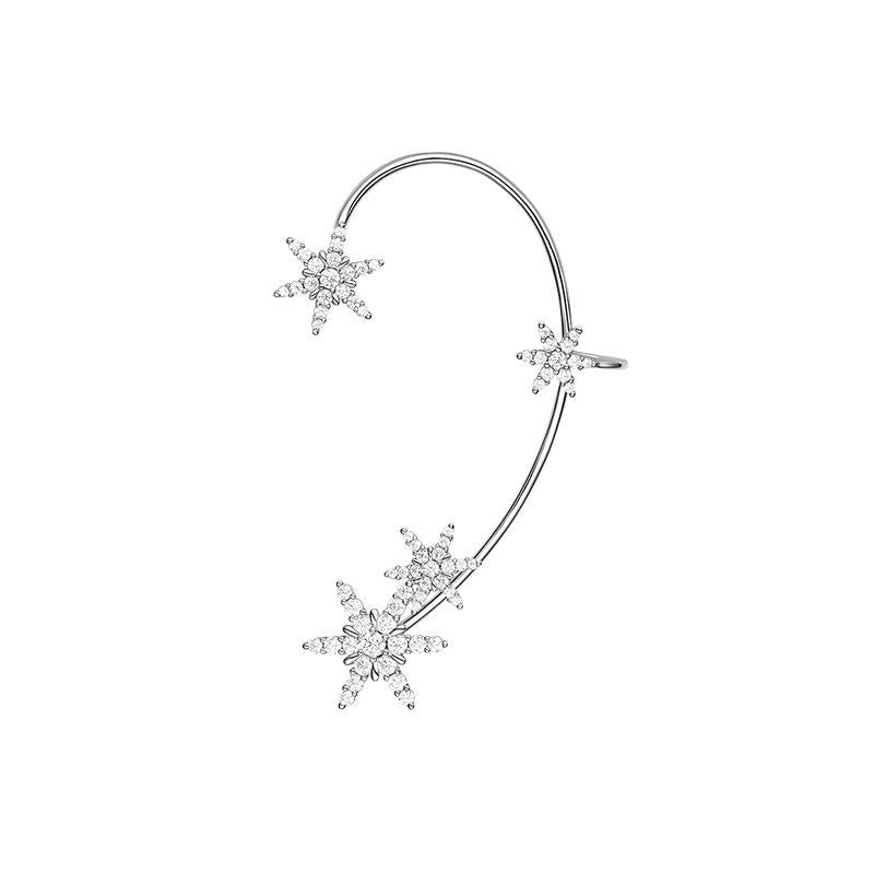 Snowflake Ear Cuffs No Piercing Clip Earrings