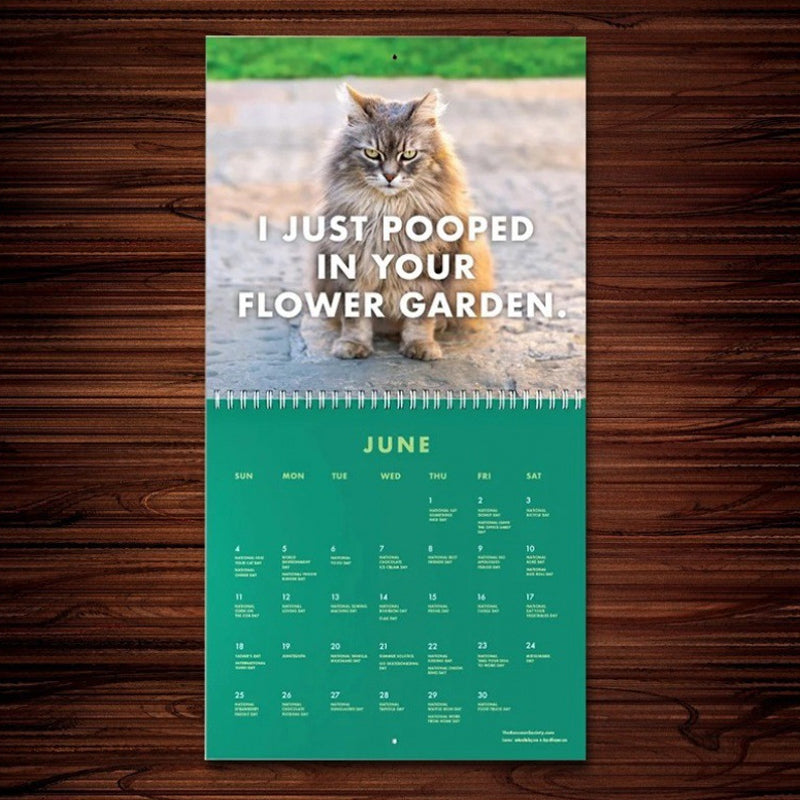 2023 Funny Pets Calendar - Pissed-Off Cats & Cat's Butt & Dogs Pooping