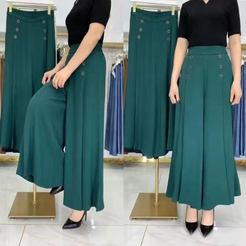 Women's Stylish Pleated Wide-leg Pants