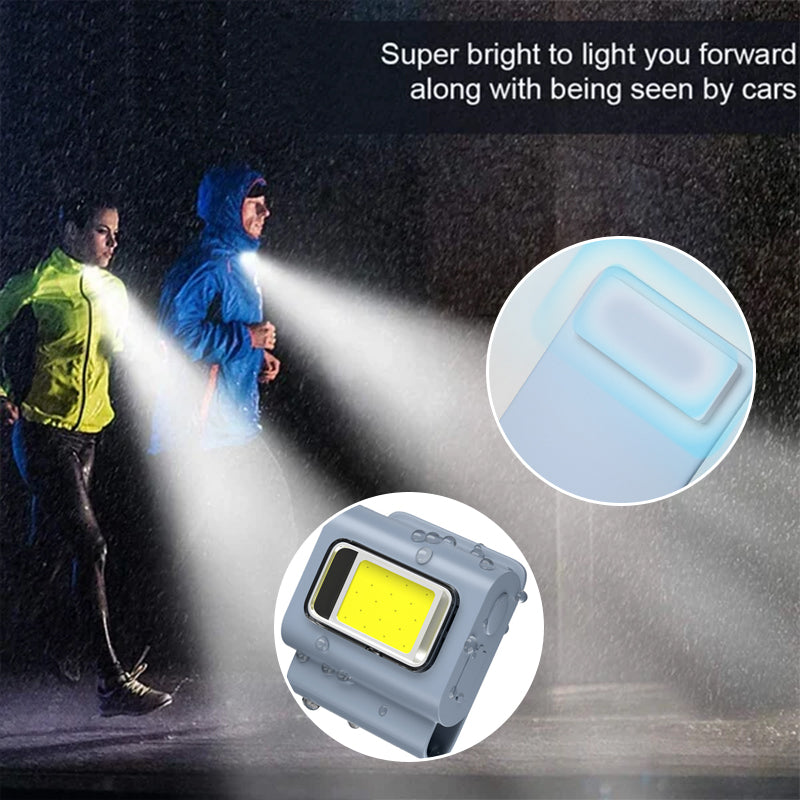 Running Light, Safety Light with Strong Magnetic Clip & Reflective Headband