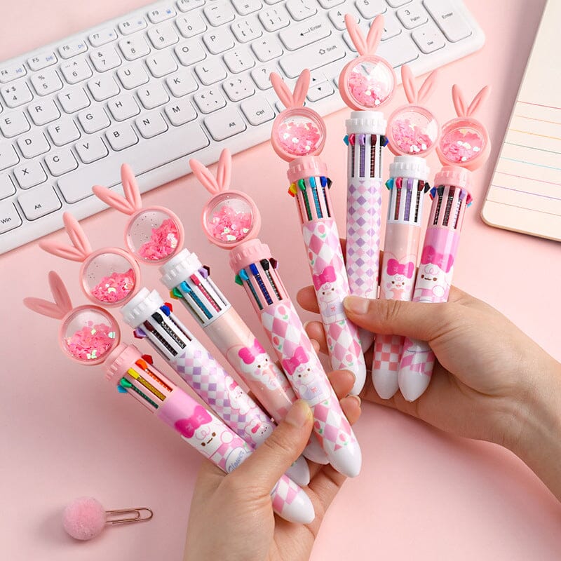 10 Colors Cartoon Rabbit Ballpoint Pens - 🐰Easter Gift