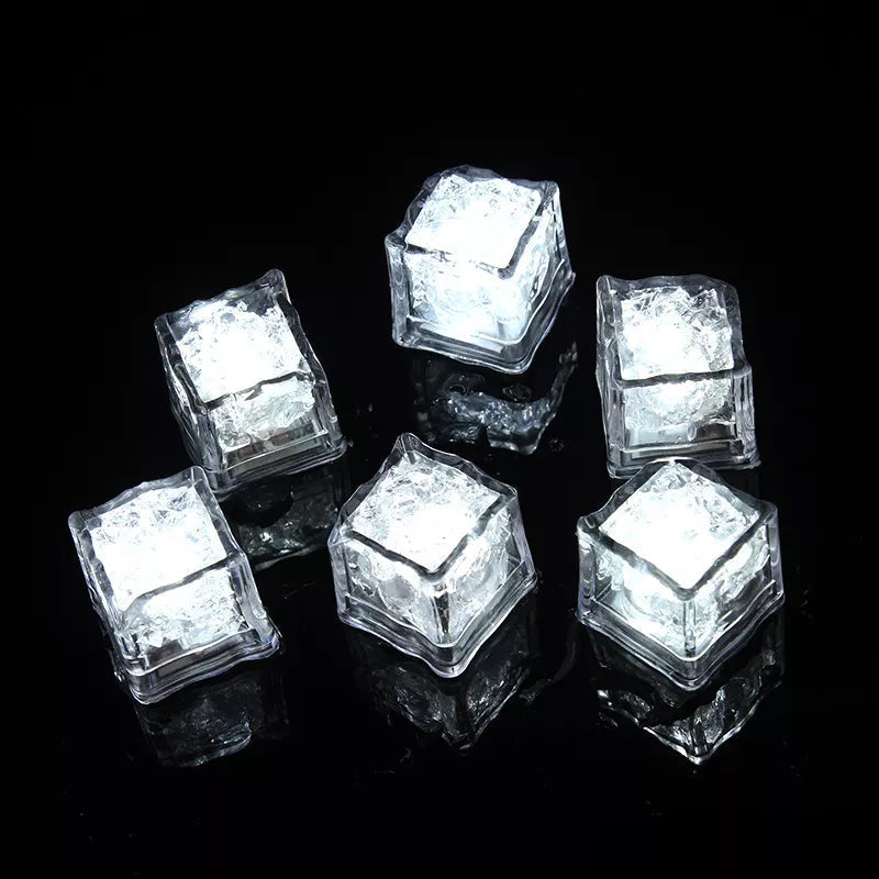 🧊12pcs LED Ice Cube Bath Toy, Multicolour Decoration LED Ice Cubes Light