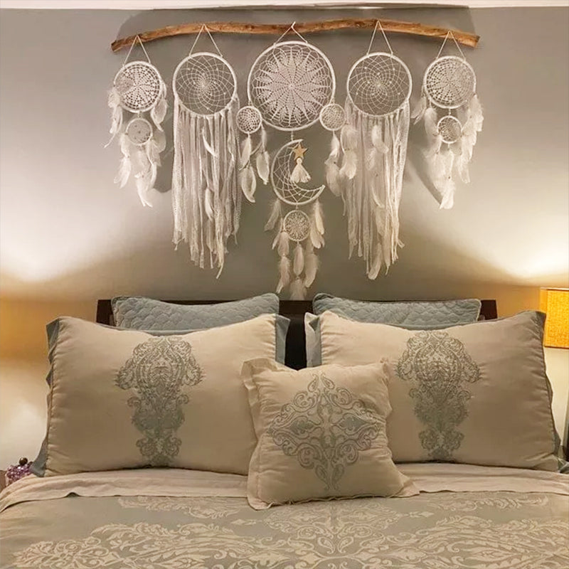 Dreamcatcher Moon and Stars Hanging Over the Bed (5 PCS)