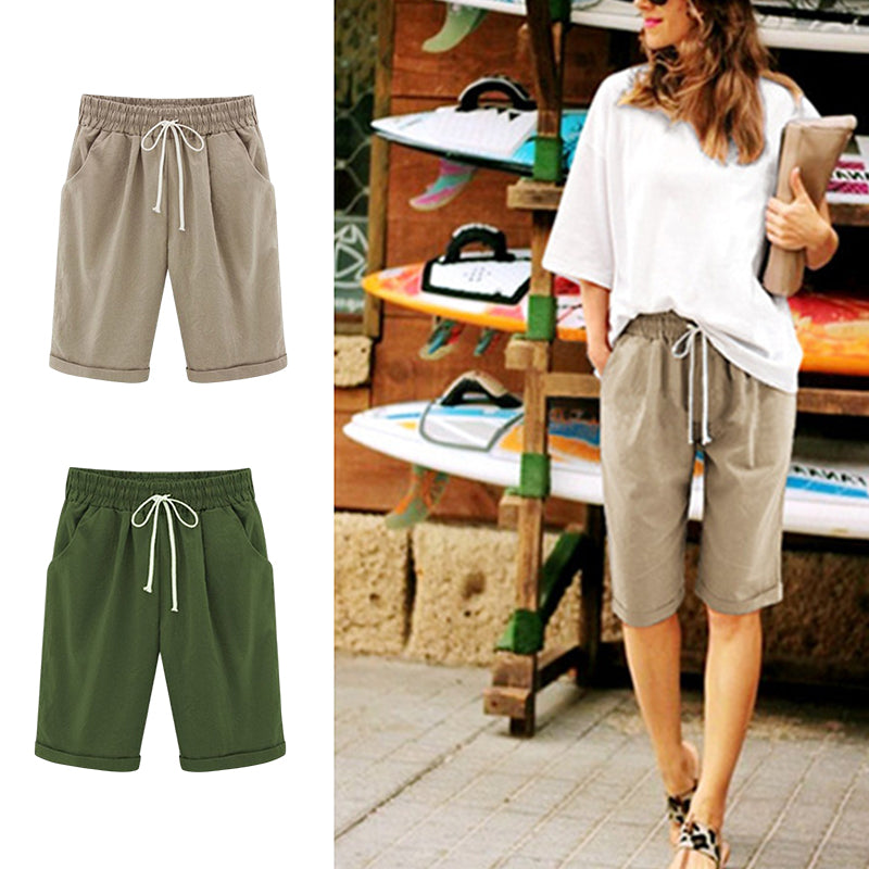 Elastic Waist Casual Comfy Summer Shorts