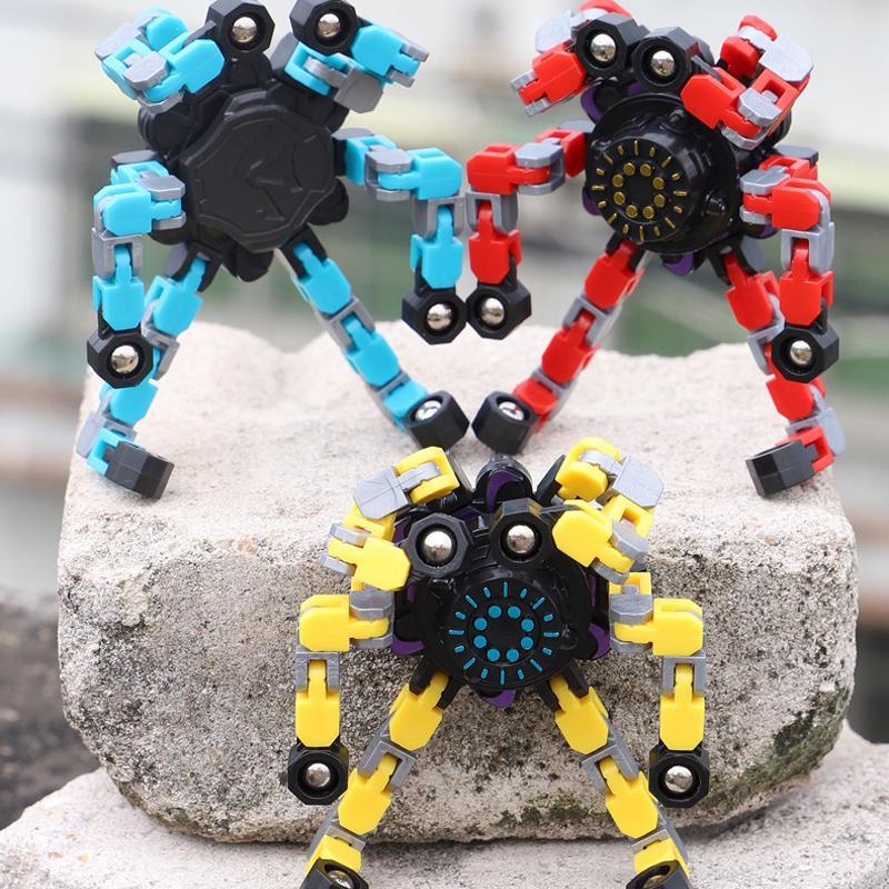 Twisted Robot Spinner Toy Transformable Fingertip Gyro