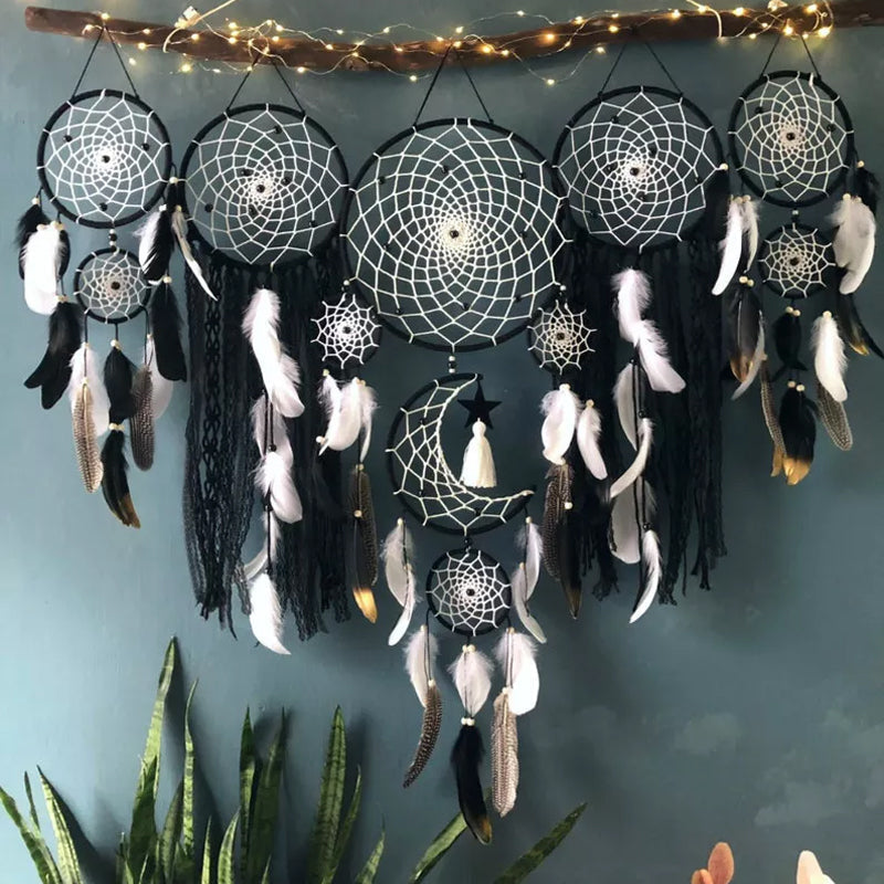 Dreamcatcher Moon and Stars Hanging Over the Bed (5 PCS)