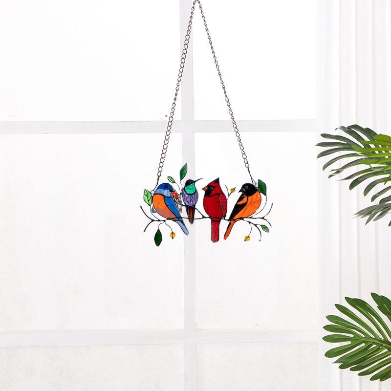 Birds Stained Glass Window Hangings 🐦