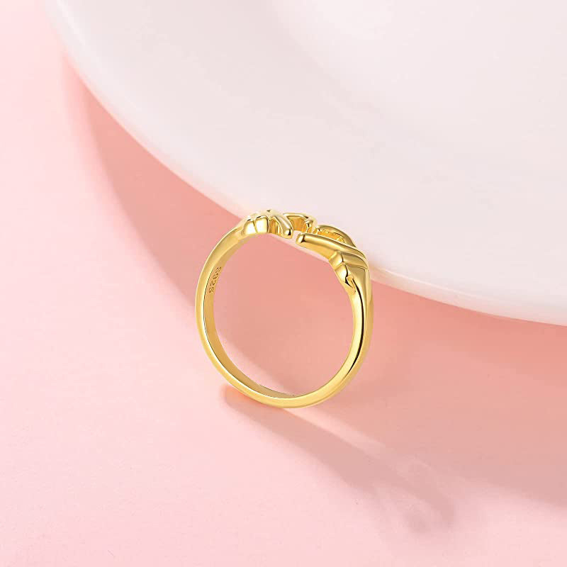 ‘I Love You Forever’ Heart Couple Ring