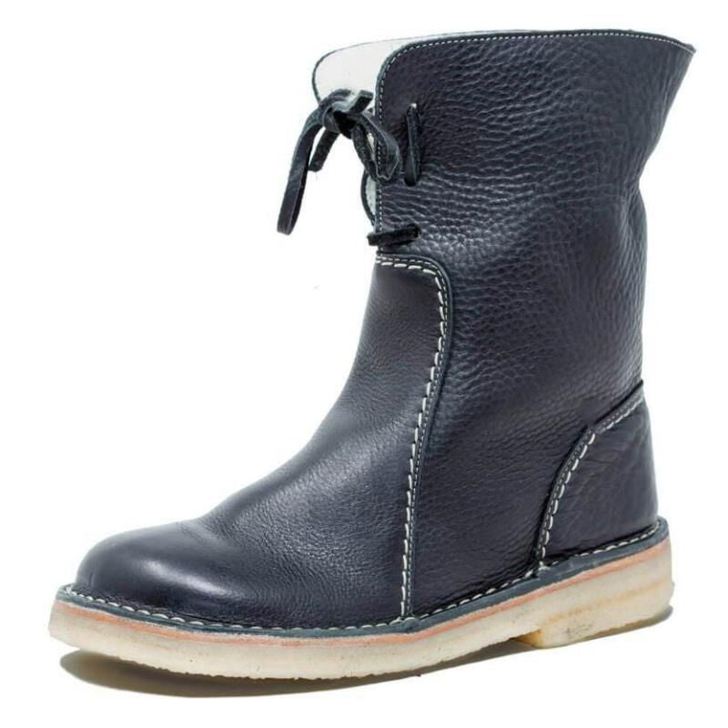 Women's Vintage Buttery Soft Waterproof Snow Wool Lining Boots