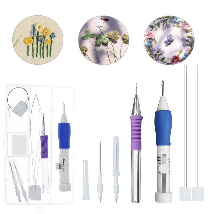 DIY Magic Embroidery Pen Set Punch Needles