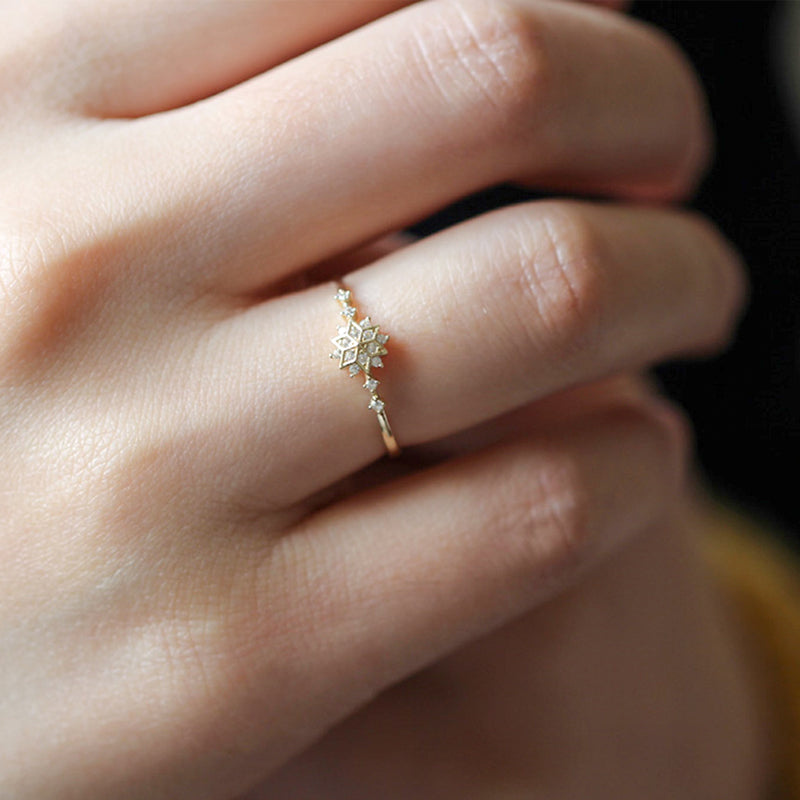 925 Sterling Silver Snowflake Ring