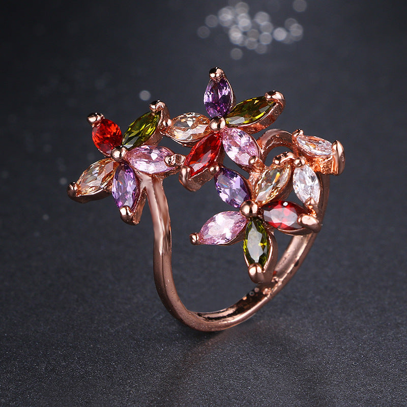 Rose Gold Flower Ring