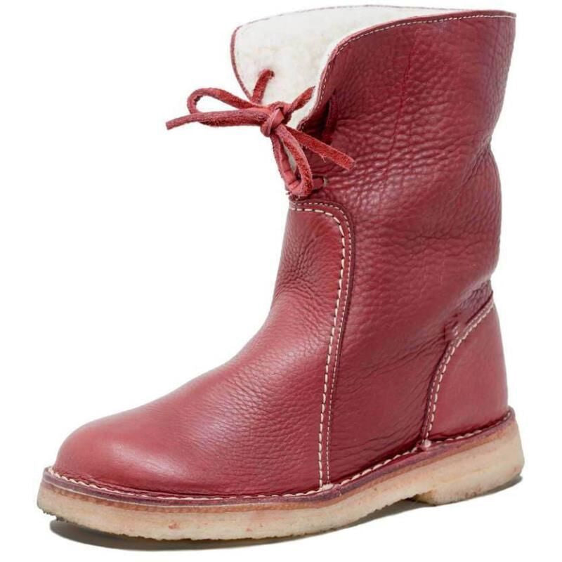 Women's Vintage Buttery Soft Waterproof Snow Wool Lining Boots