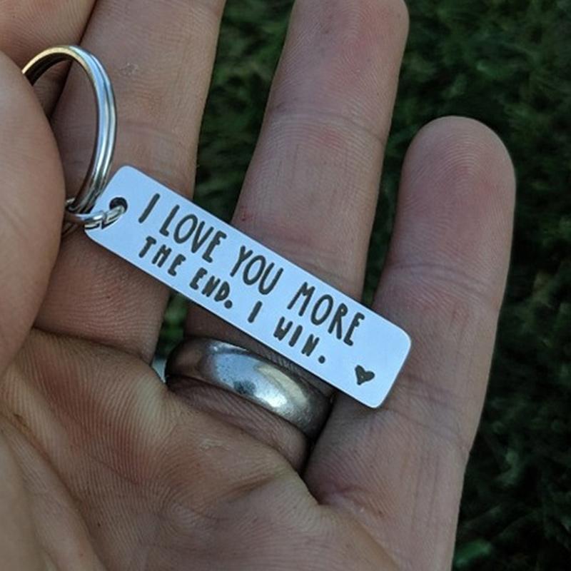 "I Love You More The End I Win" Funny Gift Keychain🎁- Gift for him/her💖