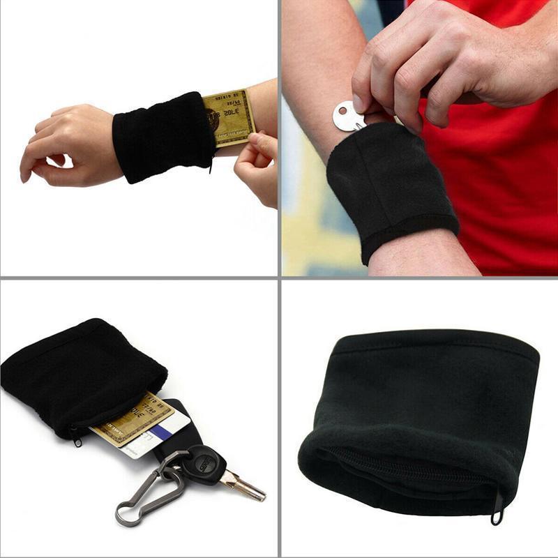 Sportswear - Wrist Wallet Sport Travel Wrist Band Coin Key Storage Pouch