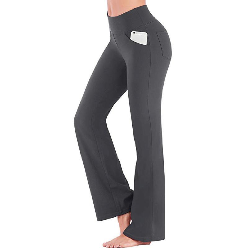 Women's High Waist and Flared Leg Ultra-Elastic Dress Soft Yoga Pants