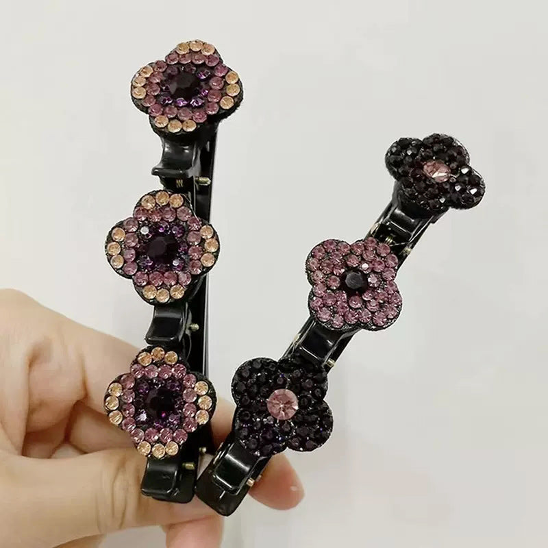 Three Flower Side Hair Clip