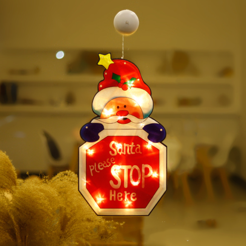 Christmas window suction cup lights