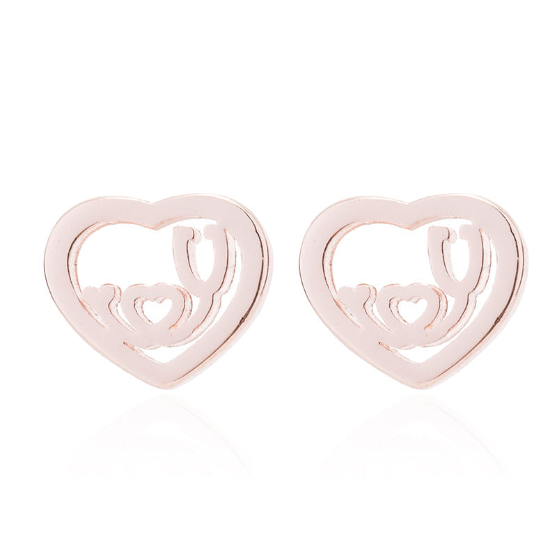 ECG Shaped Stud Earrings