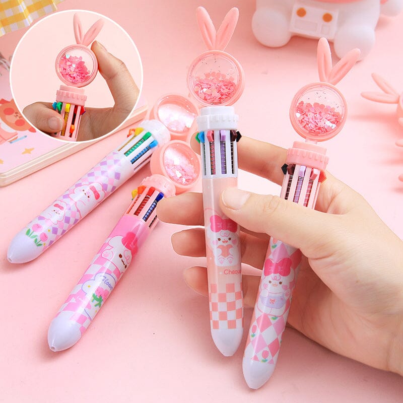 10 Colors Cartoon Rabbit Ballpoint Pens - 🐰Easter Gift