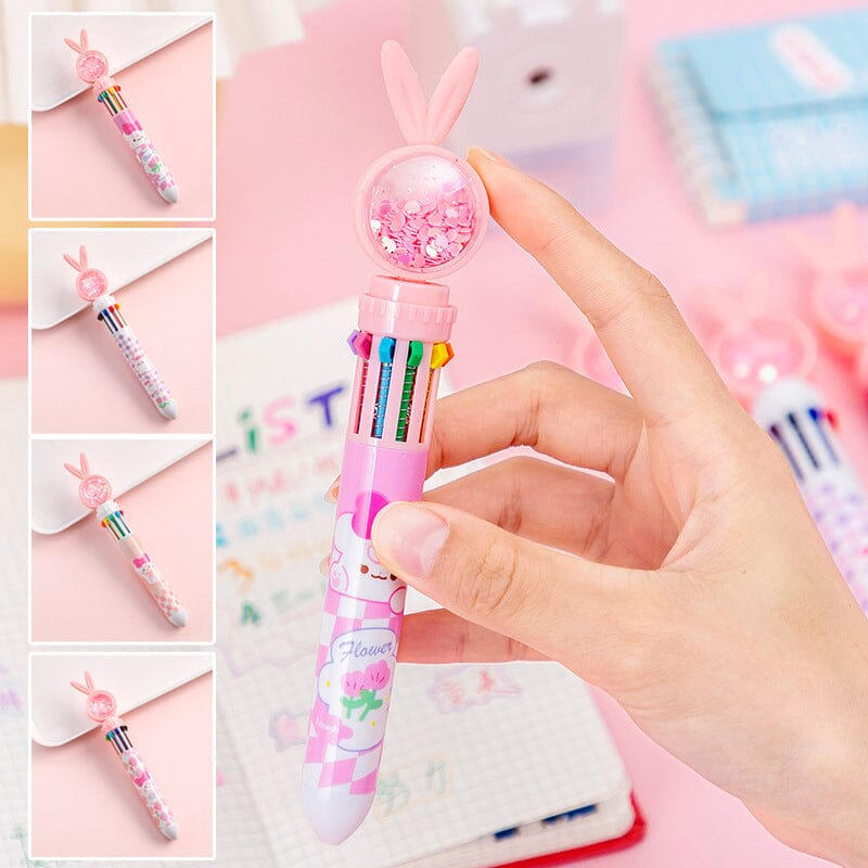 10 Colors Cartoon Rabbit Ballpoint Pens - 🐰Easter Gift