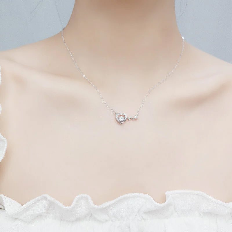 S925 Love Heart Beat Necklace