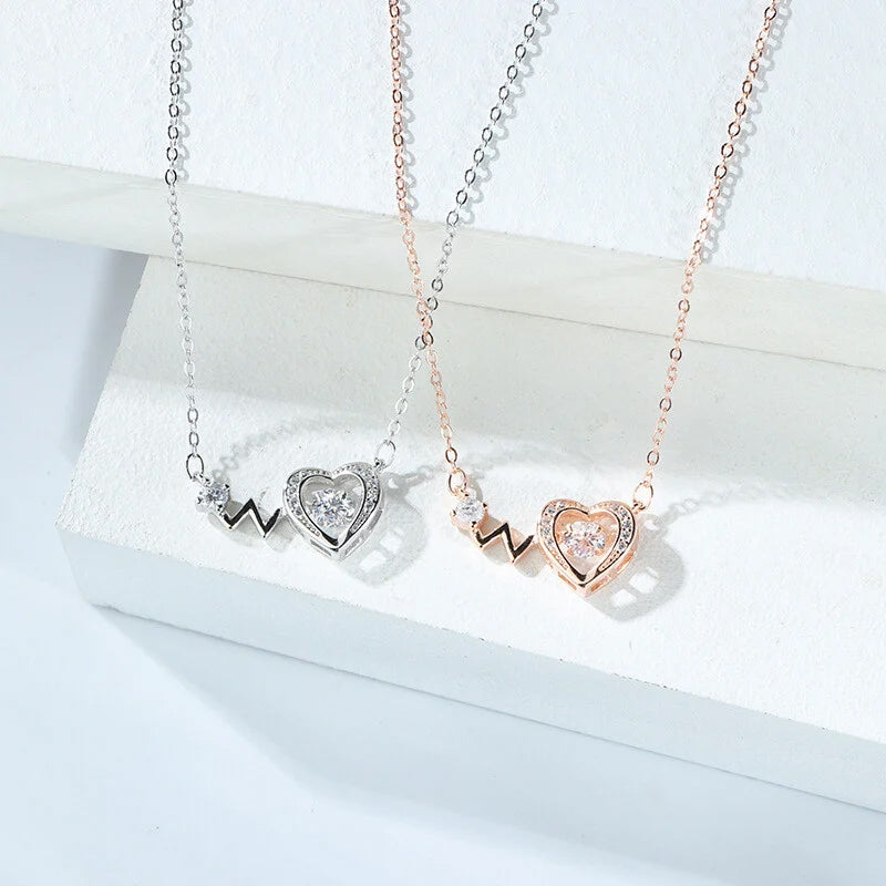 S925 Love Heart Beat Necklace