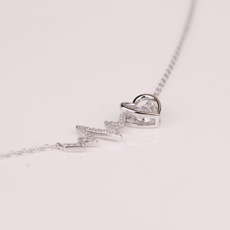 S925 Love Heart Beat Necklace