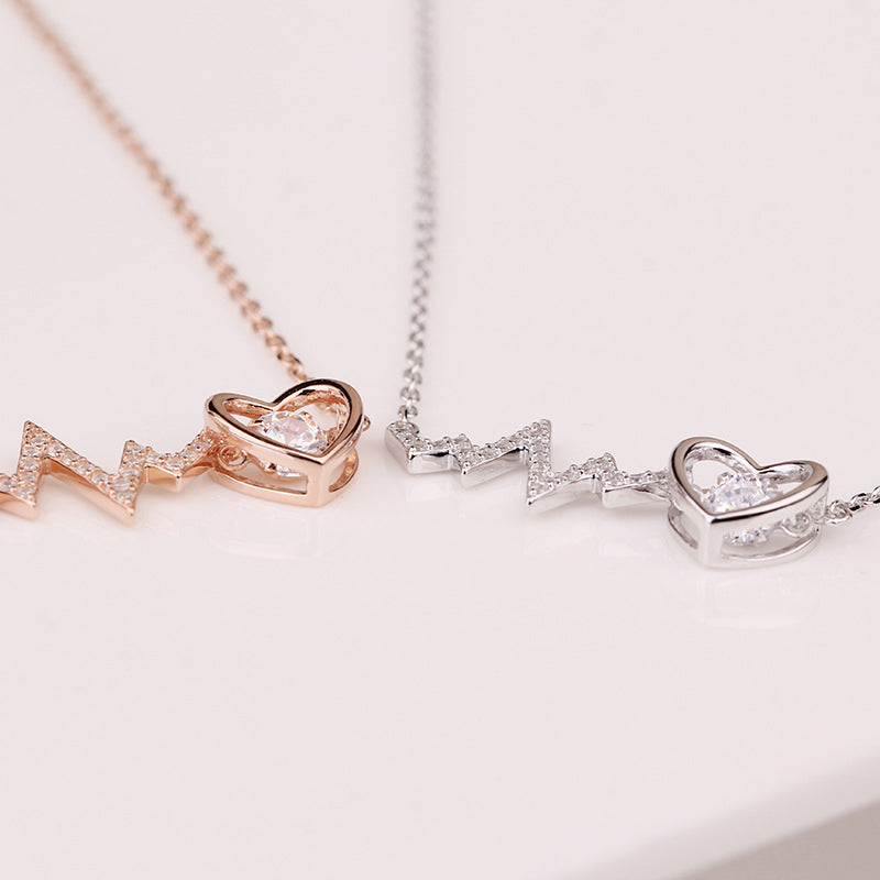 S925 Love Heart Beat Necklace