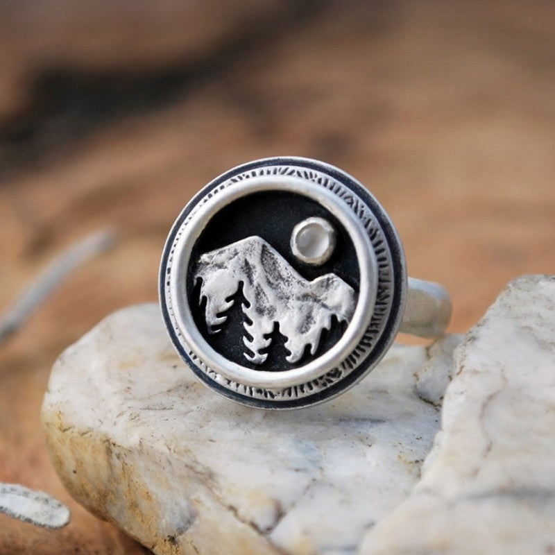 Moonlight Mountain Forest Ring