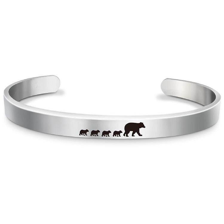 Mama Bear Bracelet Cuff Bangle