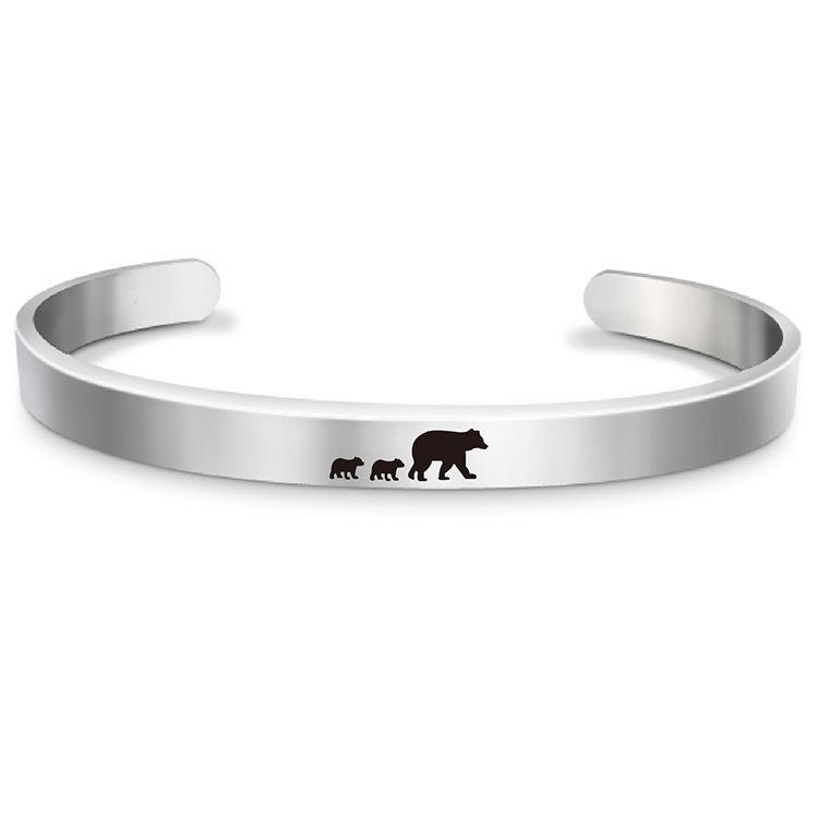 Mama Bear Bracelet Cuff Bangle