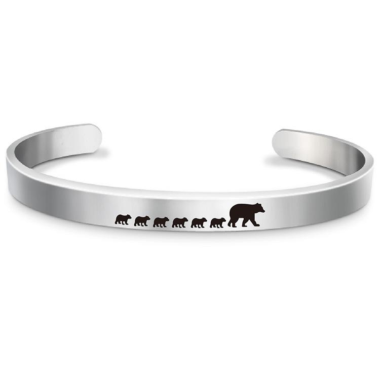 Mama Bear Bracelet Cuff Bangle