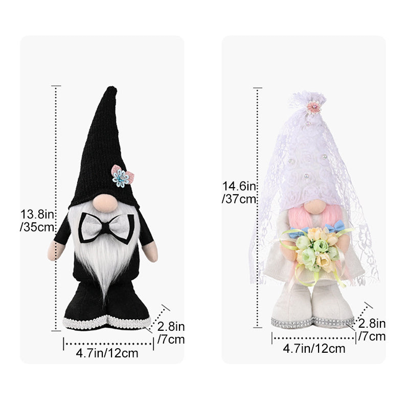 Handmade Bride Groom Gnome Wedding Decoration Gift