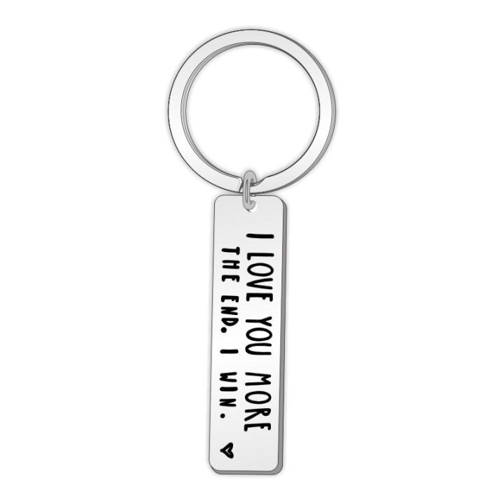 "I Love You More The End I Win" Funny Gift Keychain🎁- Gift for him/her💖