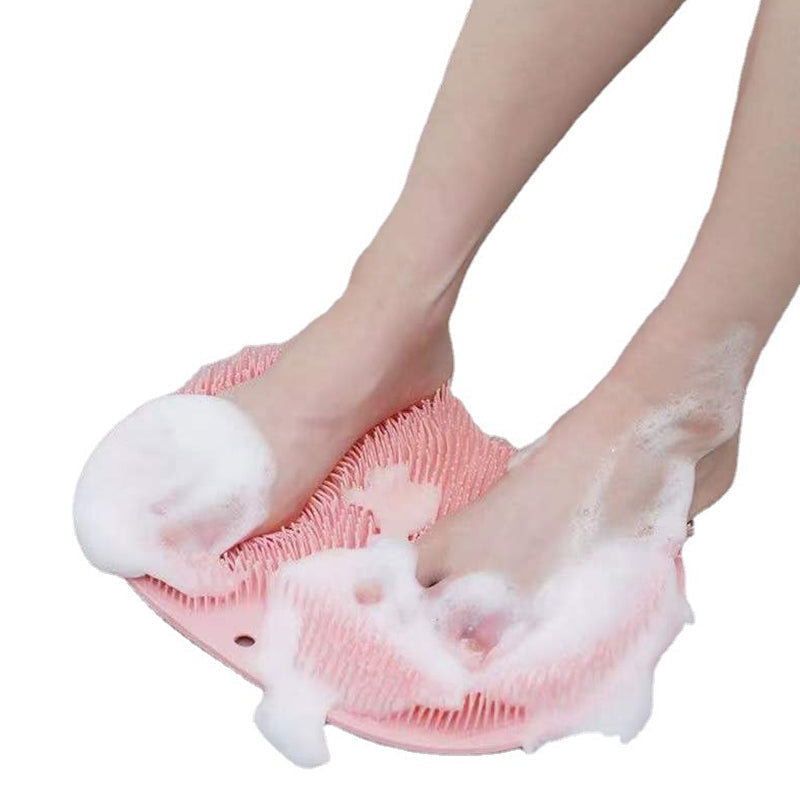 Shower Foot & Back Scrubber, Anti-Skid Bathroom Silicone Massage Pad