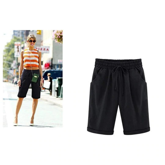 Elastic Waist Casual Comfy Summer Shorts