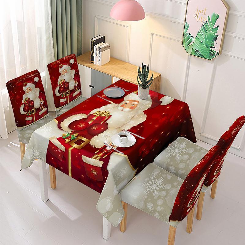 Christmas Decoration Tablecloth Chair Cover