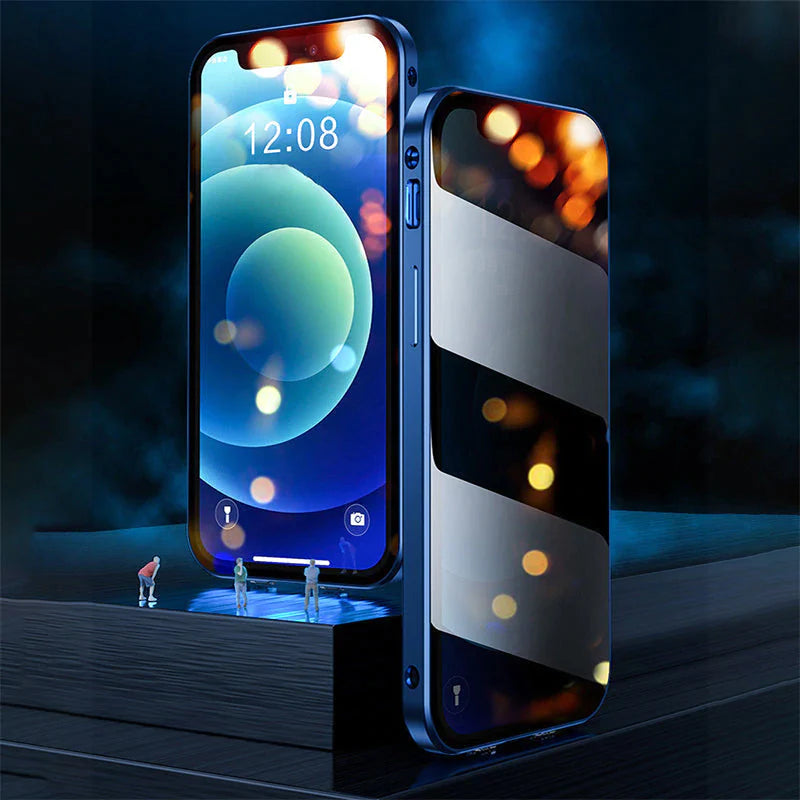 Magnetic Case Double Side Tempered Glass For iPhone