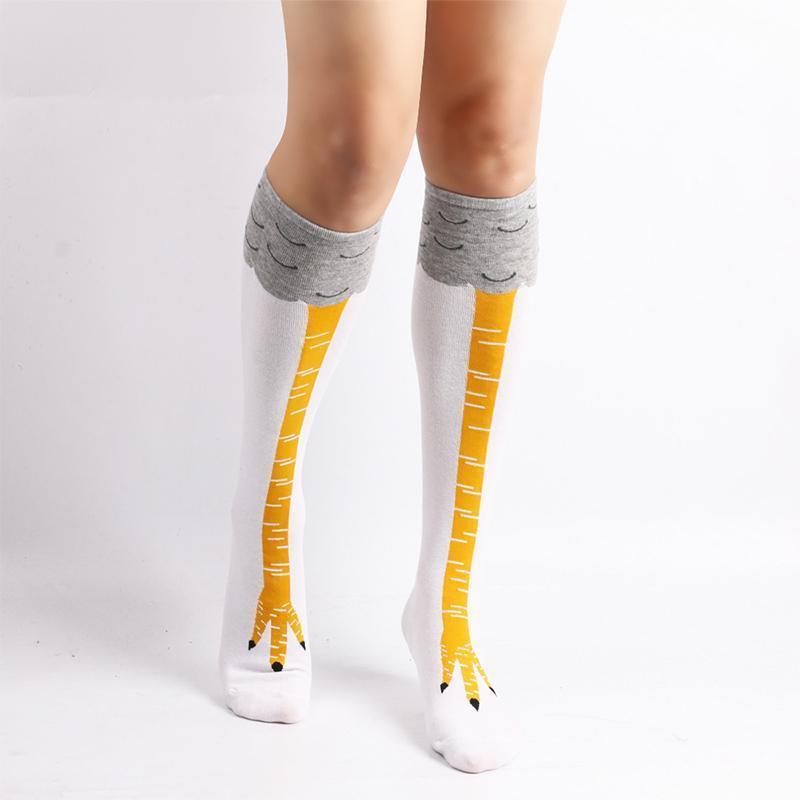 Crazy Funny Chicken Legs Knee-High Socks