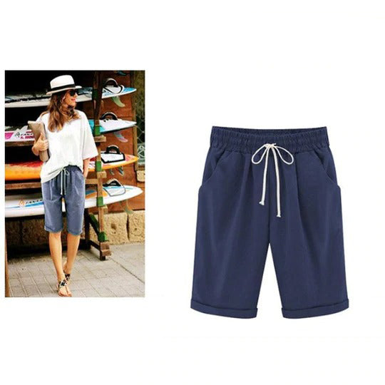 Elastic Waist Casual Comfy Summer Shorts