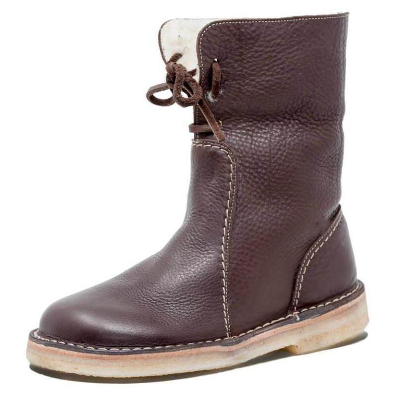 Women's Vintage Buttery Soft Waterproof Snow Wool Lining Boots