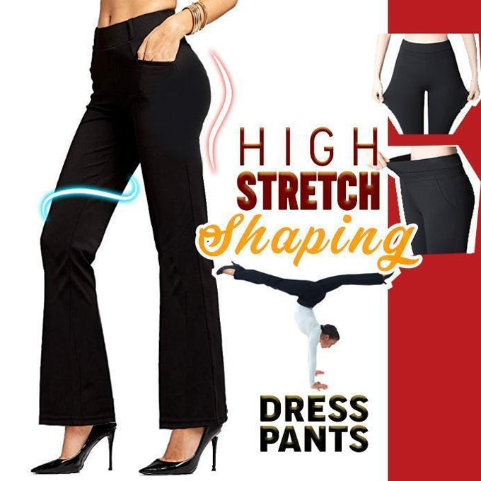 Women's High Waist and Flared Leg Ultra-Elastic Dress Soft Yoga Pants